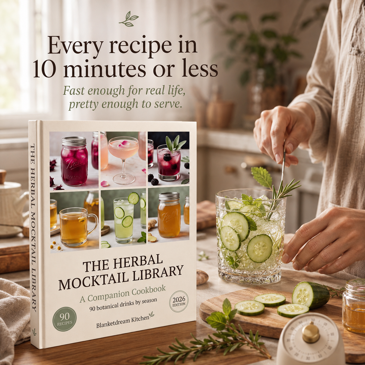 The Herbal Mocktail Library — 90 Botanical Drinks by Season