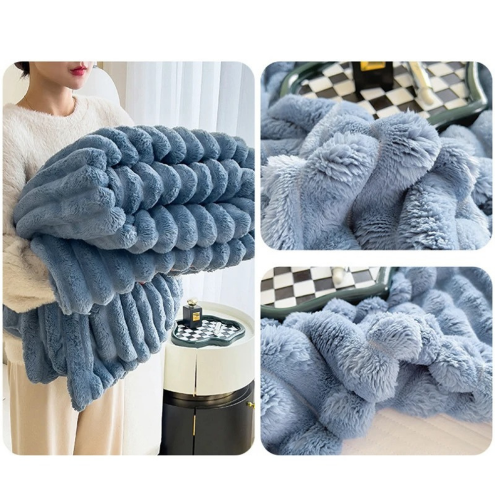 Blue Fluffy Blanket