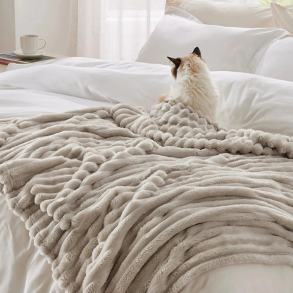 Beige Fluffy Blanket