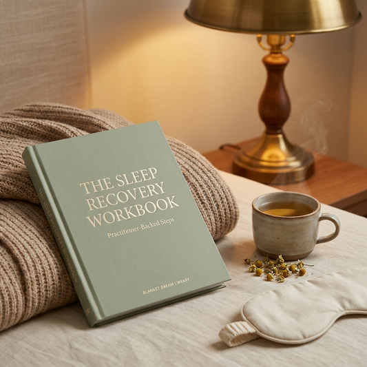Cover — The Sleep Recovery Workbook — Blanket Dream Library