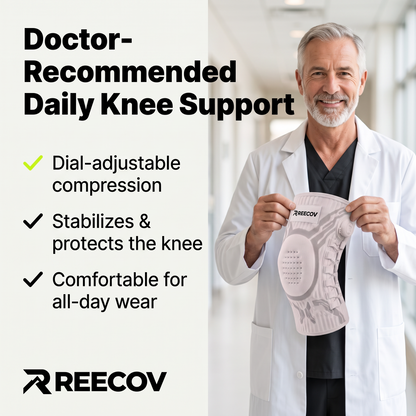 Reecov Knee Sleeve | Instant Relief, All-Day Stability & Adjustable Support