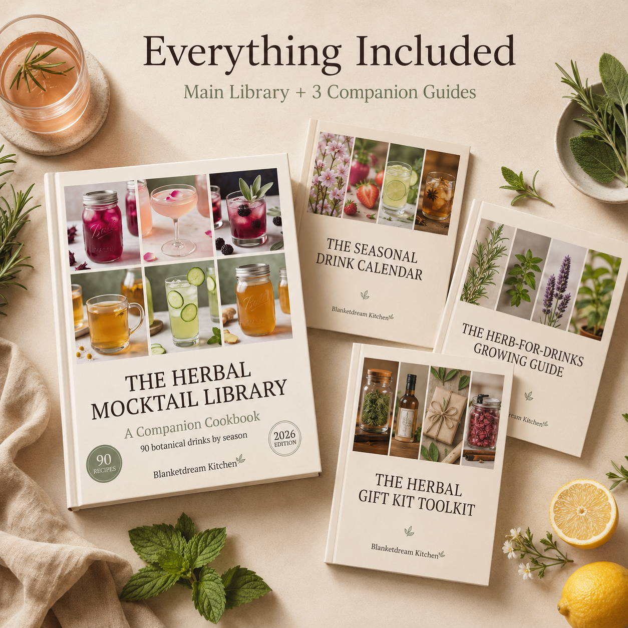 The Herbal Mocktail Library — 90 Botanical Drinks by Season
