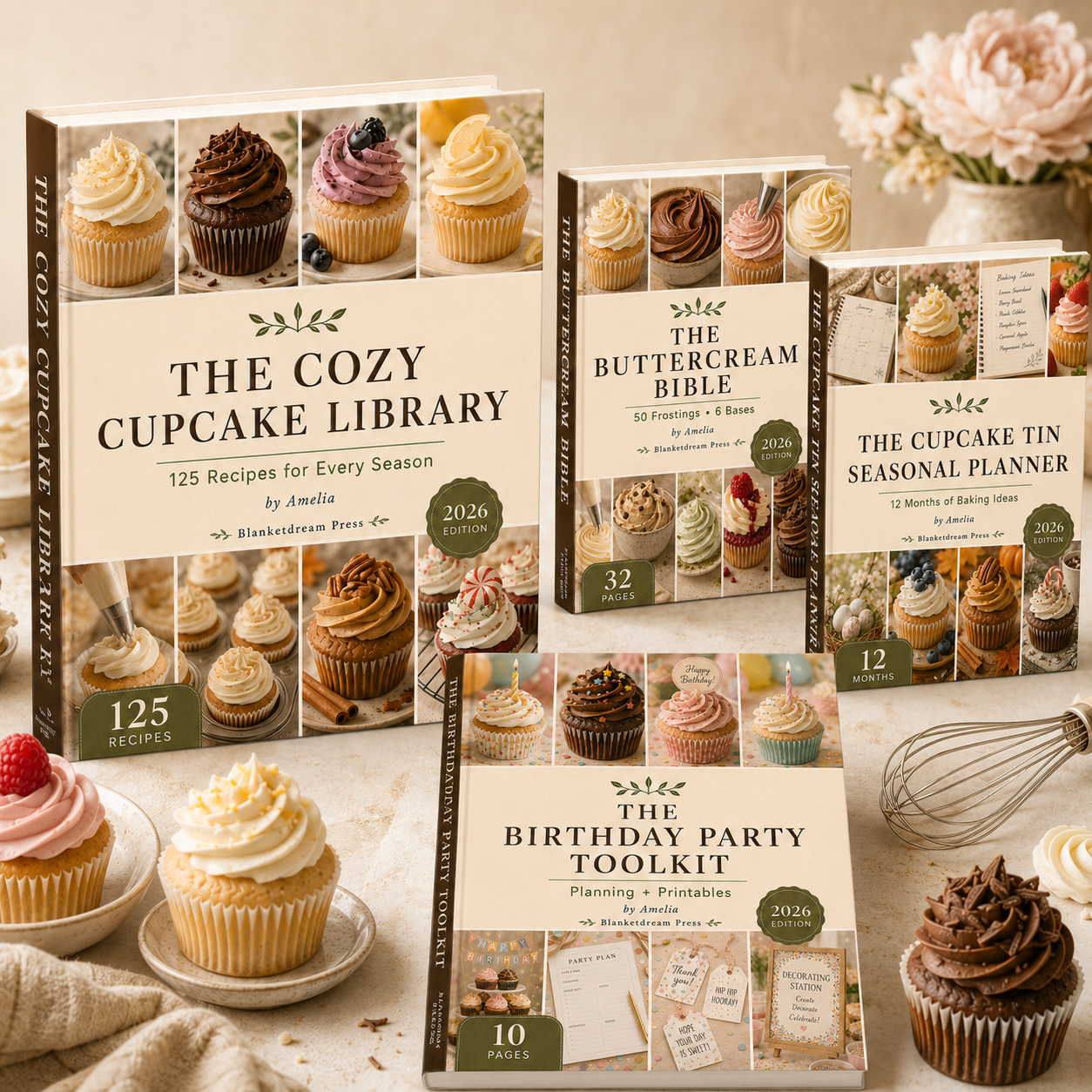 The Cozy Cupcake Library — 125 Recipes for Every Season