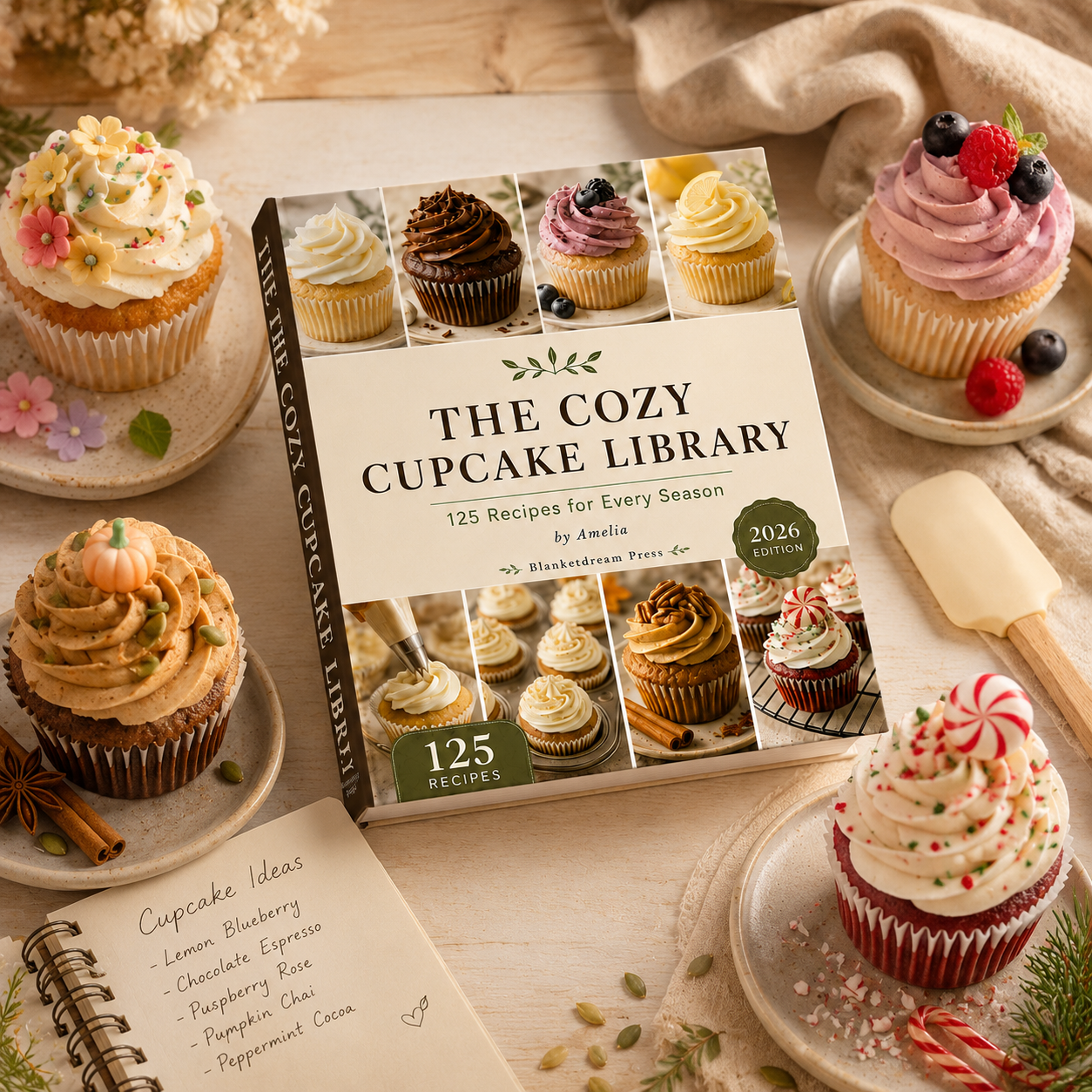 The Cozy Cupcake Library — 125 Recipes for Every Season