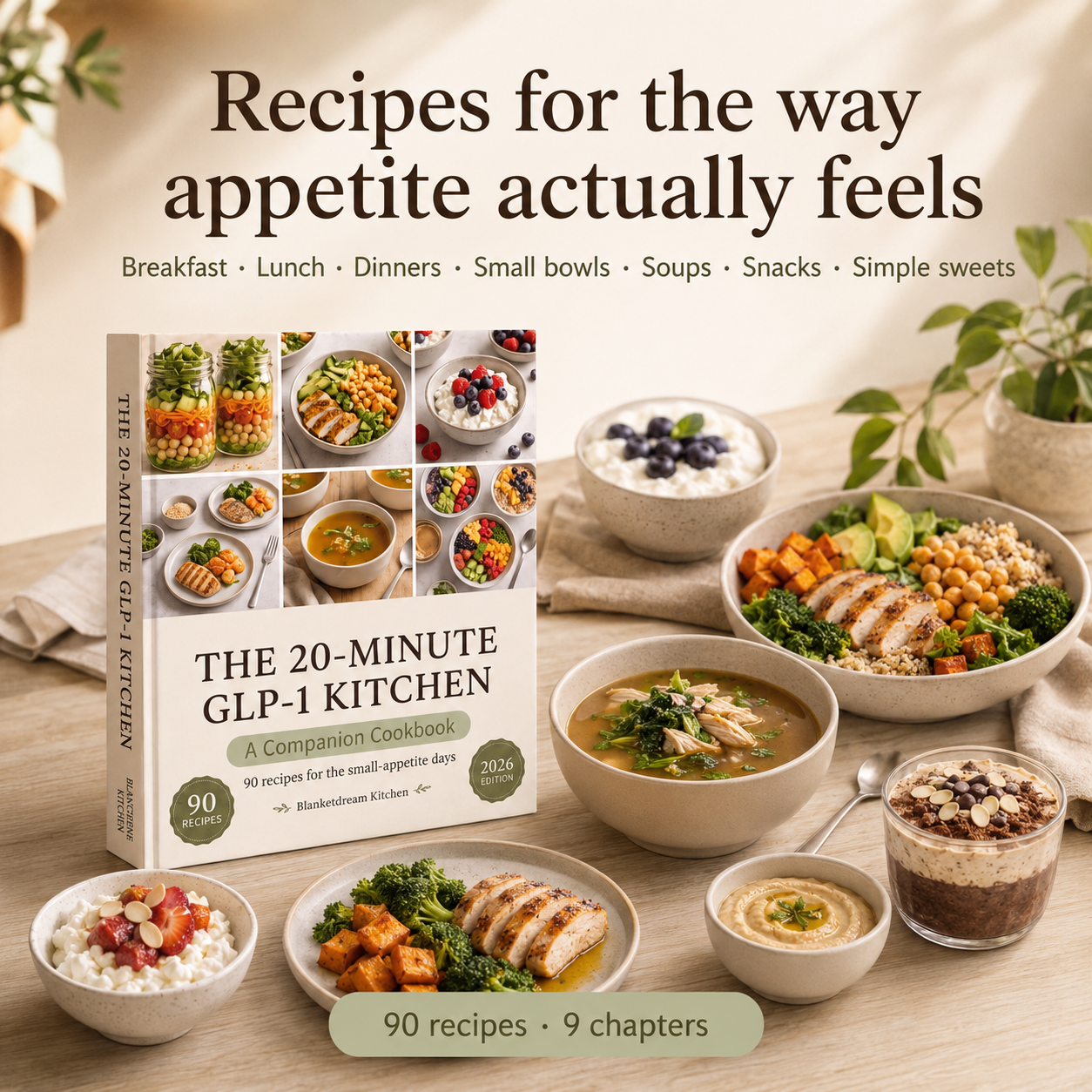 The 20-Minute GLP-1 Kitchen — 90 Recipes for the Small-Appetite Days